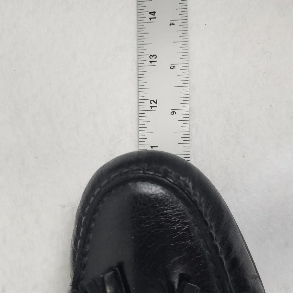 Cole Haan Pinch 03506 Men 8.5D Loafer Black Leather Tassel Moc Toe Slip On Shoes